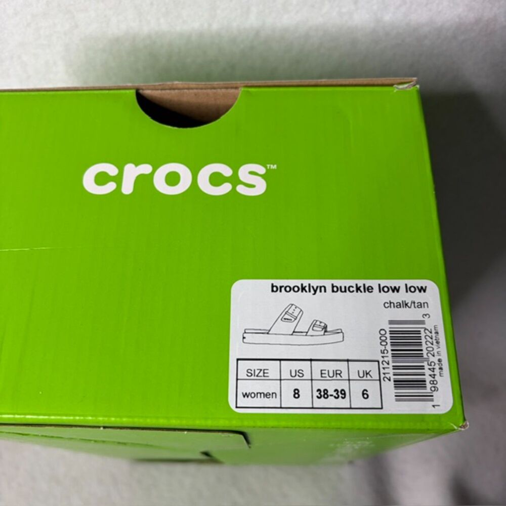 Womens Crocs LiteRide white double strap comfort slide sandals size 8 - Picture 3 of 6